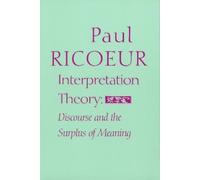 Paul Ricoeur Interpretation Theory (Tascabile)