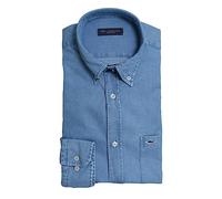 PAUL & SHARK COP3002-014 Camicia Denim Uomo Button Down Medium Denim Regular Fit 100% Cotone (42)