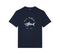 Paul & Shark, ,Tops ,Uomo ,Blu ,M T-shirt in jersey di cotone con logo luna