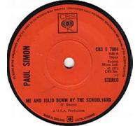 Paul Simon Me And Julio Down By The Schoolyard UK 45 7" single +Congratulations