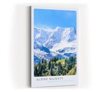Paul Sinus - Quadro da parete 80 x 120 cm Alpine Majesty, paesaggio alpino innevato Where Snow Touches the Sky
