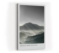 Paul Sinus - Stampa artistica da parete, 40 x 60 cm, con montagne e raggi di luce nella nebbia