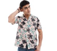 Paul Smith - Camicia casual a maniche corte rosa con stampa a fiori 50