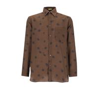 Paul Smith - Camicia in Lana Viscosa Pois - - Shirts - Uomo - Marrone - M