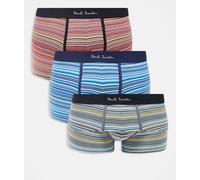 Paul Smith - Confezione da 3 boxer aderenti a righe multicolore con logo XL