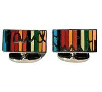 Paul Smith Cufflinks A Righe Con Logo Nuovi