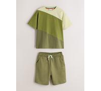 Paul Smith Junior Set t-shirt e pantaloncini Paul Smith Junior con blocchi di colore. 116122cm verde