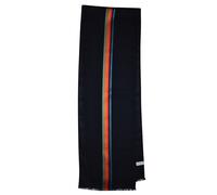 Paul Smith Mainline Centrale Righe Pesce Sciarpa Lana/Seta Nero Uomo BNWT