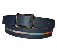 Paul Smith Mainline Donna Mulinello Righe Inserto Cintura IN Pelle 80cm Nuovo