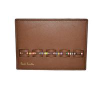 Paul Smith Mainline Marrone Firma Righe Inrecciato Credito Card Portafoglio BNWT