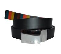 Paul Smith Mainline Nero/Bright Stripe Cut To Fit Cintura IN Pelle 76.2cm BNWT