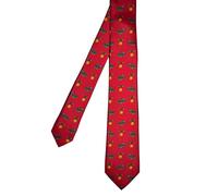 Paul Smith Mainline Rosso Arance Motivo Stretto Uomo Cravatta di Seta Nuovo