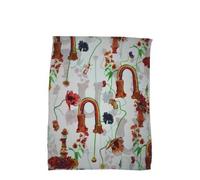 Paul Smith Sciarpa In Seta Con Stampa Botanica Femminile Nuova