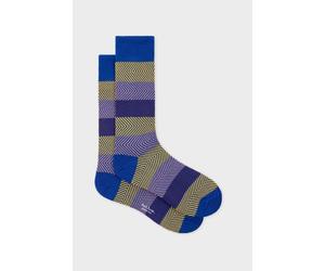 Paul Smith Sock Herman Zigzag Cobalt Blue Taglia: OS | Calzini Outlet | Uomo | Blu