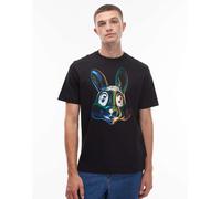Paul Smith - T-shirt nera a maniche corte con stampa di coniglio-Nero 48
