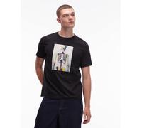 Paul Smith - T-shirt nera regular fit con stampa di scheletro-Nero 50
