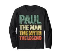 Paul The Man Il Mito La Leggenda Nome Umorismo Maglia a Manica