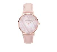 PAUL VALENTINE® Orologio da donna Rose Gold Pink Seashell 36mm - Prezioso orologio da donna con movimento al quarzo giapponese - Antispruzzo - Orologio da polso per signore