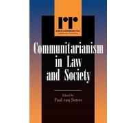 Paul Van Seters Communitarianism in Law and Society (Copertina rigida)