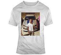 Paul Walker Fast Furious Racing Speed Car Fan Movie T Shirt WhiteMedium