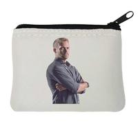 Paul Walker - Portamonete in neoprene, 10 x 11 cm, colore: Bianco