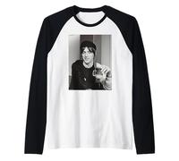 Paul Weller di Antartico marmellata Godendo Una Tazza di Virginia Turbett Maglia con Maniche Raglan