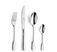 Paul Wirths AUGSBURGER FADEN 9800 - Set di posate per 6 persone, in acciaio inox, lucidato e lavabile in lavastoviglie, con portaposate, set da 24 pezzi