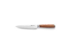 Paul Wirths SURU - Coltello multiuso in acciaio damascato e manico in legno di acacia, lama 13 cm, coltello da cuoco estremamente affilato e tagliente, coltello da cucina damascato, coltello da frutta