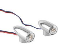 Paul Yaffe Fulmine Pallottola LED Indicatore Luce Cromo - Bianco Anteriore #