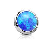 Paula & Fritz®, - Inserto per piercing a forma di sfera, in titanio 316L con cristalli, in molti colori e dimensioni, per piercing da impiantare, Acciaio inossidabile, Opale sintetico.
