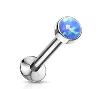 Paula & Fritz® Kultpiercing Piercing a sfera in acciaio chirurgico 316L, 0,8 mm, 1 mm, 1,2 mm, spessore barretta: Madonna Medusa Monroe Helix Trago Dahlia, acciaio chirurgico Opale sintetico, Opale