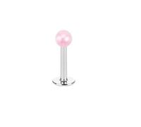 Paula & Fritz® Piercing per labbro in acciaio chirurgico 316L con perle.