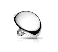 Paula & Fritz® - Terminale per Anchor a Mezza Sfera, in Acciaio Chirurgico 316L, Diversi Colori, Misure e spessori, per la Pelle, con Ancora, per Il Corpo e Acciaio Inossidabile, Colore: ARG