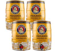 PAULANER Münchener Hell - 4pz Fustini da 5L con Spillatore Rubinetto integrato (4)