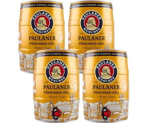PAULANER Münchener Hell - 4pz Fustini da 5L con Spillatore Rubinetto integrato (4)