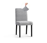 PAULATO - Coppia di Copri cuscini in Microfibra con Fantasia, Tessuto Bielastico Antigraffio Lavabile in Lavatrice, Certificato OEKO-TEX, Disegno Venezia Grigio - Made in Italy