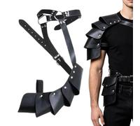 Pauldrons Medievali Cavaliere in Pelle Imbracatura Del Petto Costume | Parapolle medievali per Halloween Cosplay Rinascimento Combattimento Di Ruolo Festa A Tema