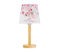 Pauleen 48045 Cute Flower Lamp lampada da tavolo max. 20W lampada da tavolo E27 lampada per cameretta fiori fucsia rosa tessuto/legno senza lampadina