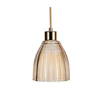 Pauleen 48124 Gleaming Gold Lampada Max. 25W E27 apparecchio a Sospensione Look Cristallo Dorato/Ottone 230V Vetro, Oro