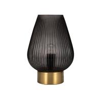Pauleen 48158 Crystal Gloom Antracite Lampada da Tavolo Look Cristallo Max. 40W E14 230V, Vetro Opaco, Ottone