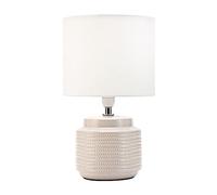 Pauleen 48219 Bright Soul lampada da tavolo max. 20 Watt realizzata a mano crema, beige lampada da comodino look boho in tessuto, ceramica E14
