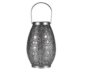 Pauleen 48294 Lanterna LED Sunshine Temptation 23,5 cm Argentato IP44 Lampada Solare 0.025 W, Argento