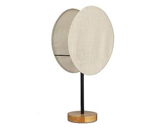 Pauleen 48297 Tavolo Boho Darling E27 Max. 20W Beige Metallo, Tessuto, Legno Lampada da Comodino