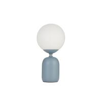 Pauleen 48328 Lampada da tavolo Glowing Charm E14 max 20W blu, bianco ceramica