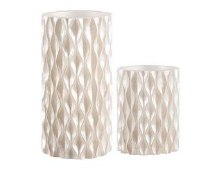 Pauleen Cosy Pearl Candle 48119 cera con batteria e funzione timer 6H set di 2 candele a LED 0.4 W, Pendant light