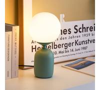 Pauleen 48327 Lampada da Tavolo Glowing Charm E14 Max 20W Verde, Bianco Ceramica