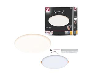 Pauleen Paulmann 93064 Pannello LED Lampada da Incasso Veluna VariFit IP44 dimmerabile su 3 Livelli 215mm Tondo 1x21 Watt plafoniera Satinato plastica 3000 K 21 W, Chrome Matt, Ø