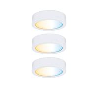 Pauleen Paulmann 99975 Lampada per mobili LED Clever Connect Starter Set Disc 24W DC 12V Tonda incl. 3x2,1 Watt dimmerabile Bianco Opaco plastica 2700-6500K 6.3 W, Chrome Matt