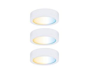 Pauleen Paulmann 99975 Lampada per mobili LED Clever Connect Starter Set Disc 24W DC 12V Tonda incl. 3x2,1 Watt dimmerabile Bianco Opaco plastica 2700-6500K 6.3 W, Chrome Matt