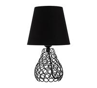 Pauleen Table luminaire 48210 Black Brilliance Lampada da Tavolo Max. 20 Watt Nero Tessuto, Metallo E27